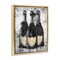 Stupell Industries Champagne Bottles Grey & Gold Framed Floater Canvas Wall Art